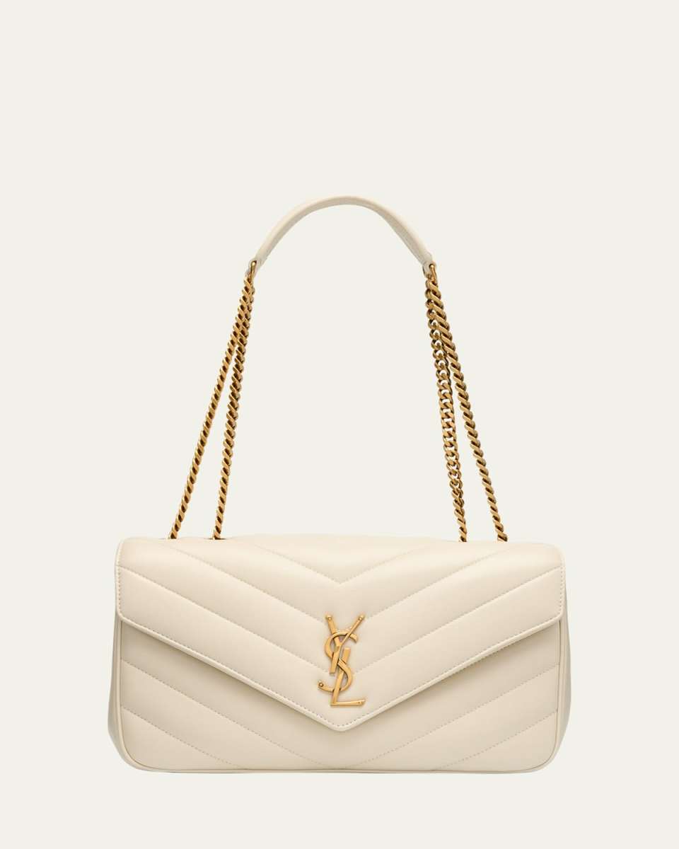Loulou Medium YSL Chain Shoulder Bag in Quilted Leather